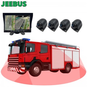 AHD 1080P Мониторинг 3D 360 Bird View система за кръгли камери за тежкотоварен камион с автобус